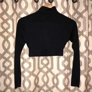 Mock Neck Crop Top